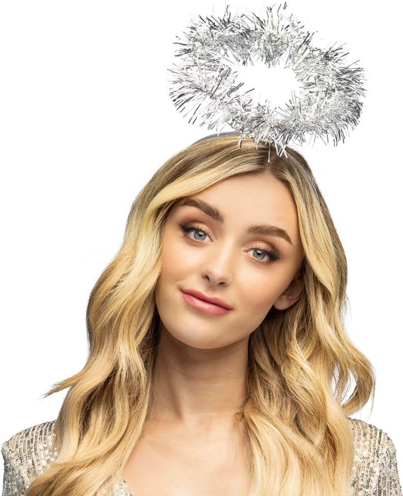 Engelenhalo Tinsel Diadeem Zilver Dames