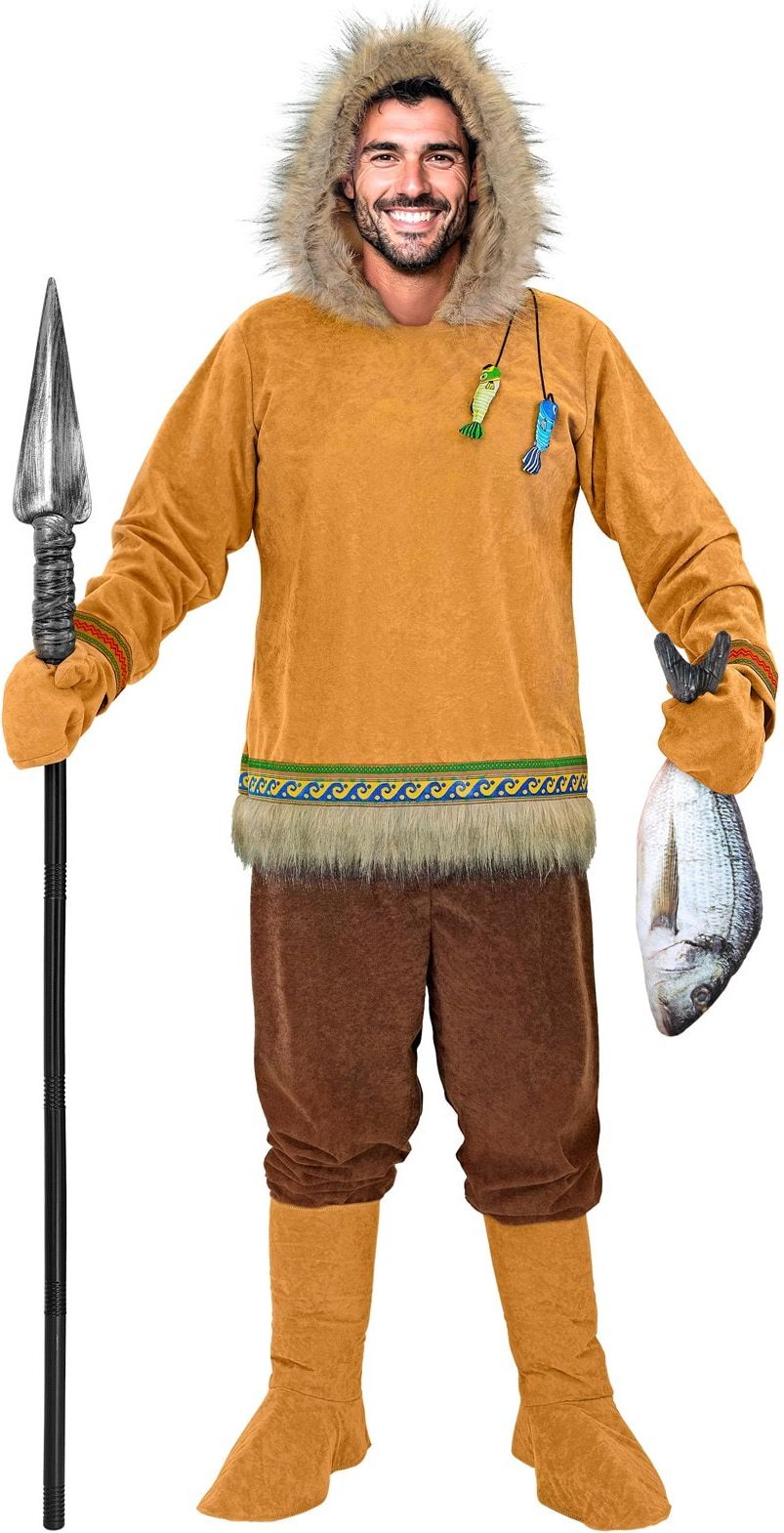 Eskimo Vissers Kostuum Heren Bruin