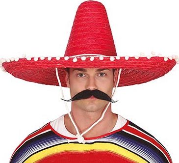 Extra Brede Sombrero Rood