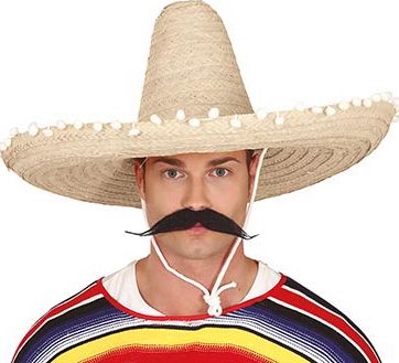 Extra Brede Sombrero Strokleurig