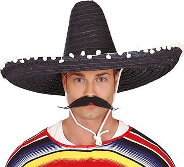 Extra Brede Sombrero Zwart