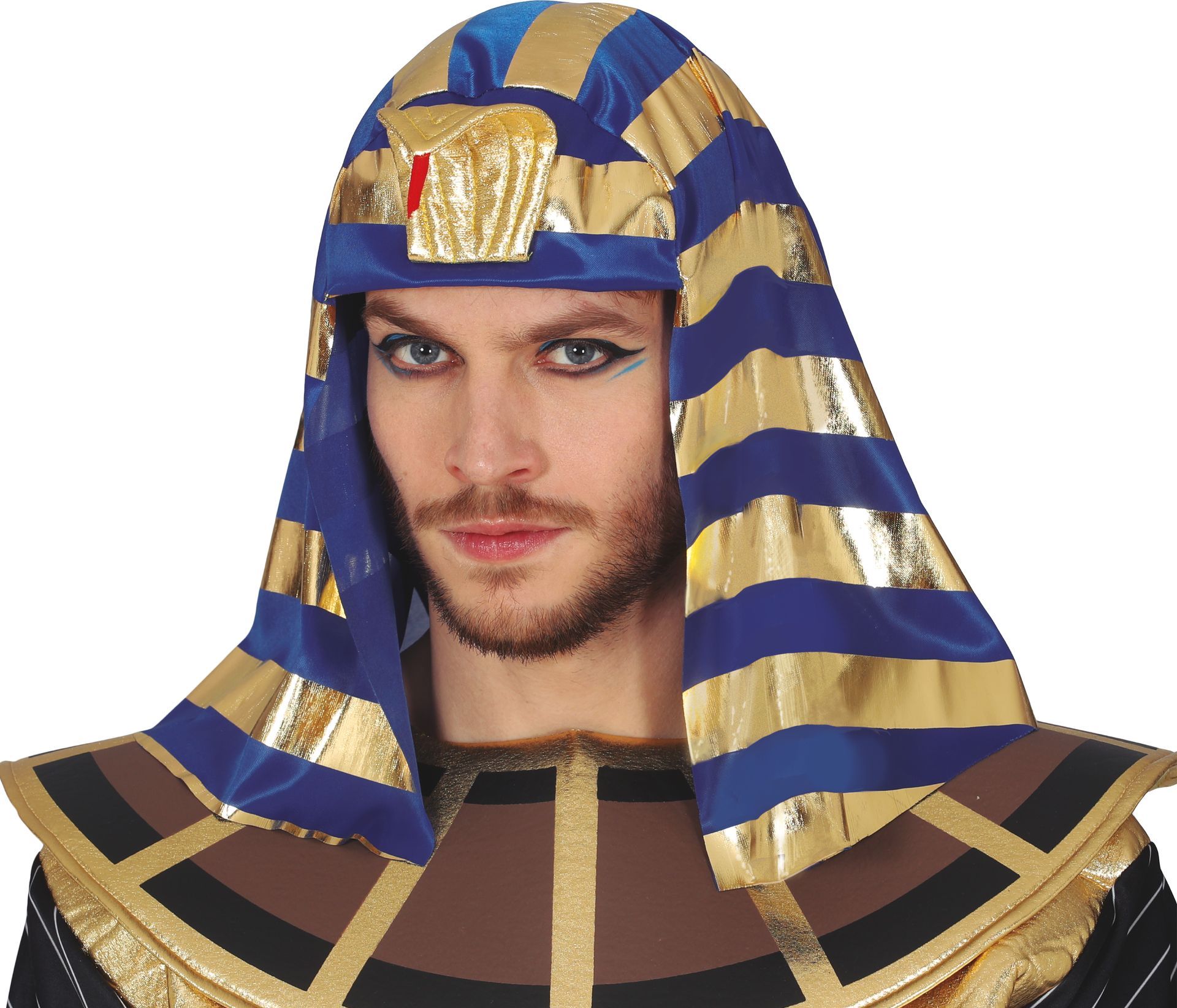 Farao hoofdtooi goud blauw