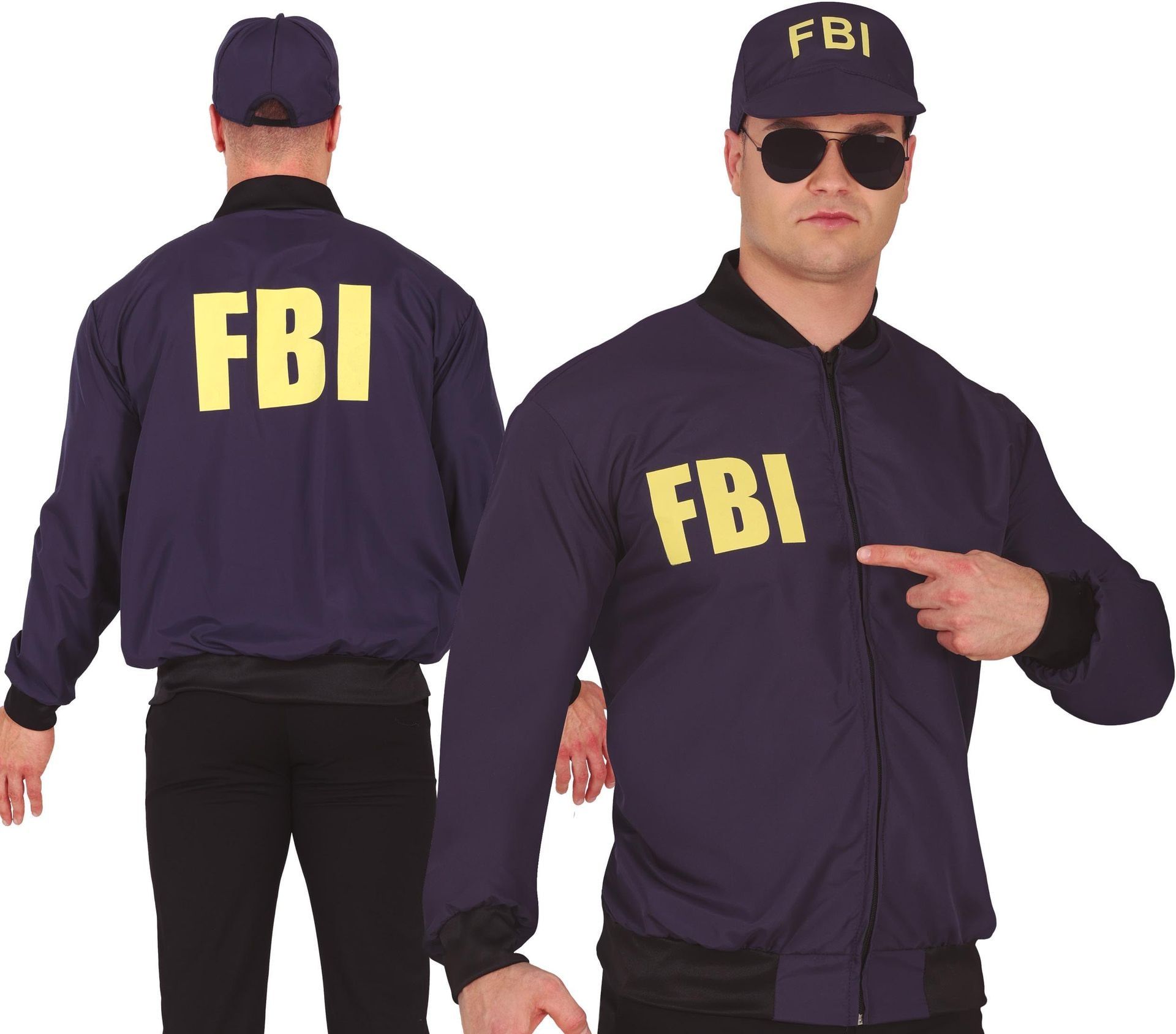 Fbi set Politie Jas en Hoed Blauw Volwassenen