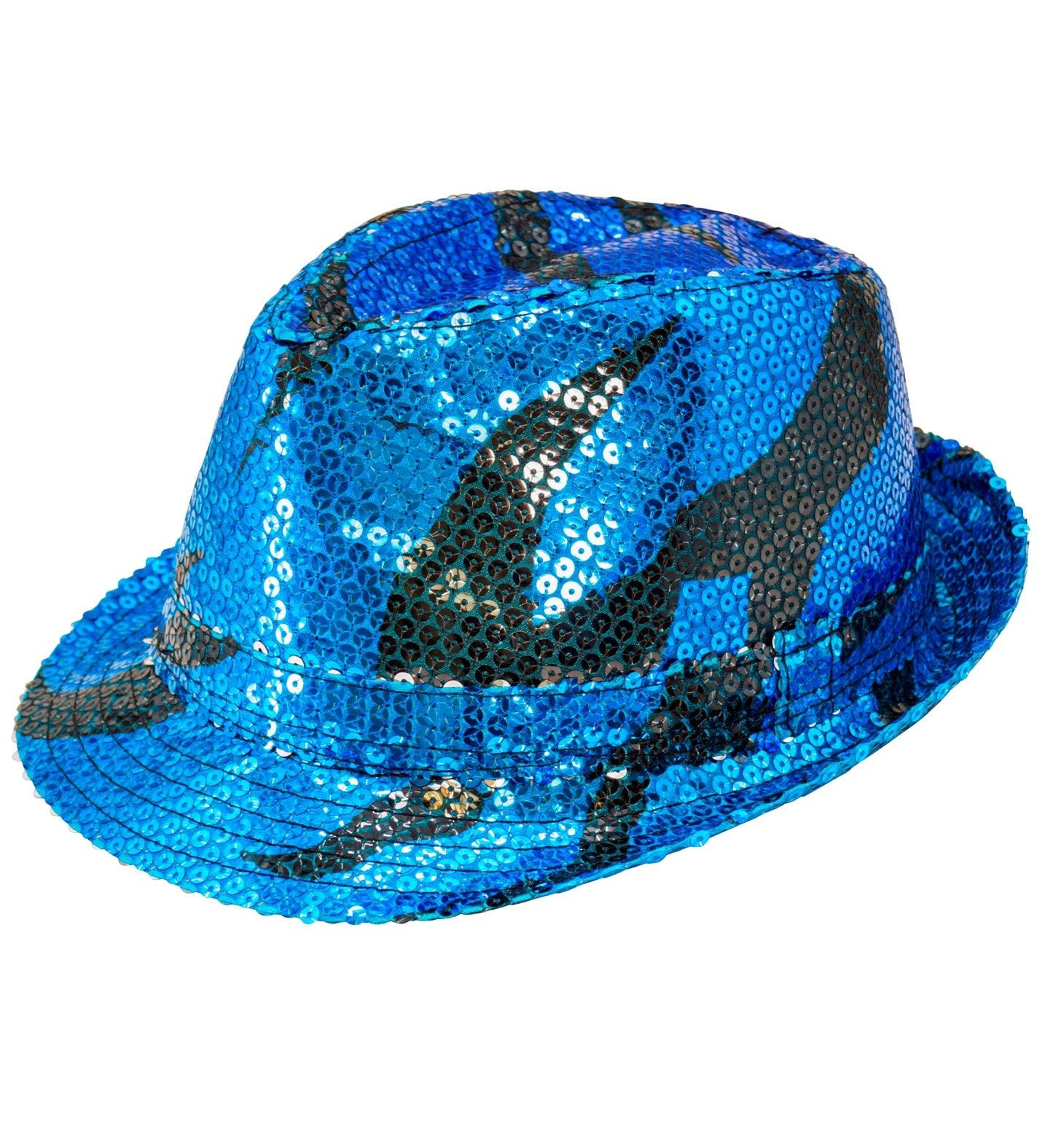 Fedora Hoed Turquoise Glitter Dames Heren