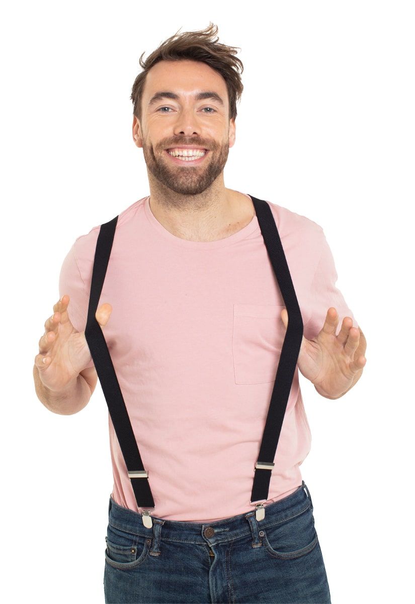 Feest Bretels Basis Zwart