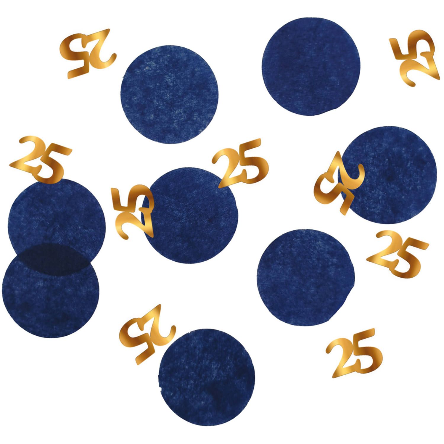 Feest confetti elegant true blue 25 jaar