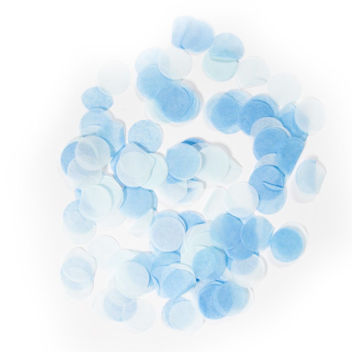 Feest confetti groot 14 gram baby blauw