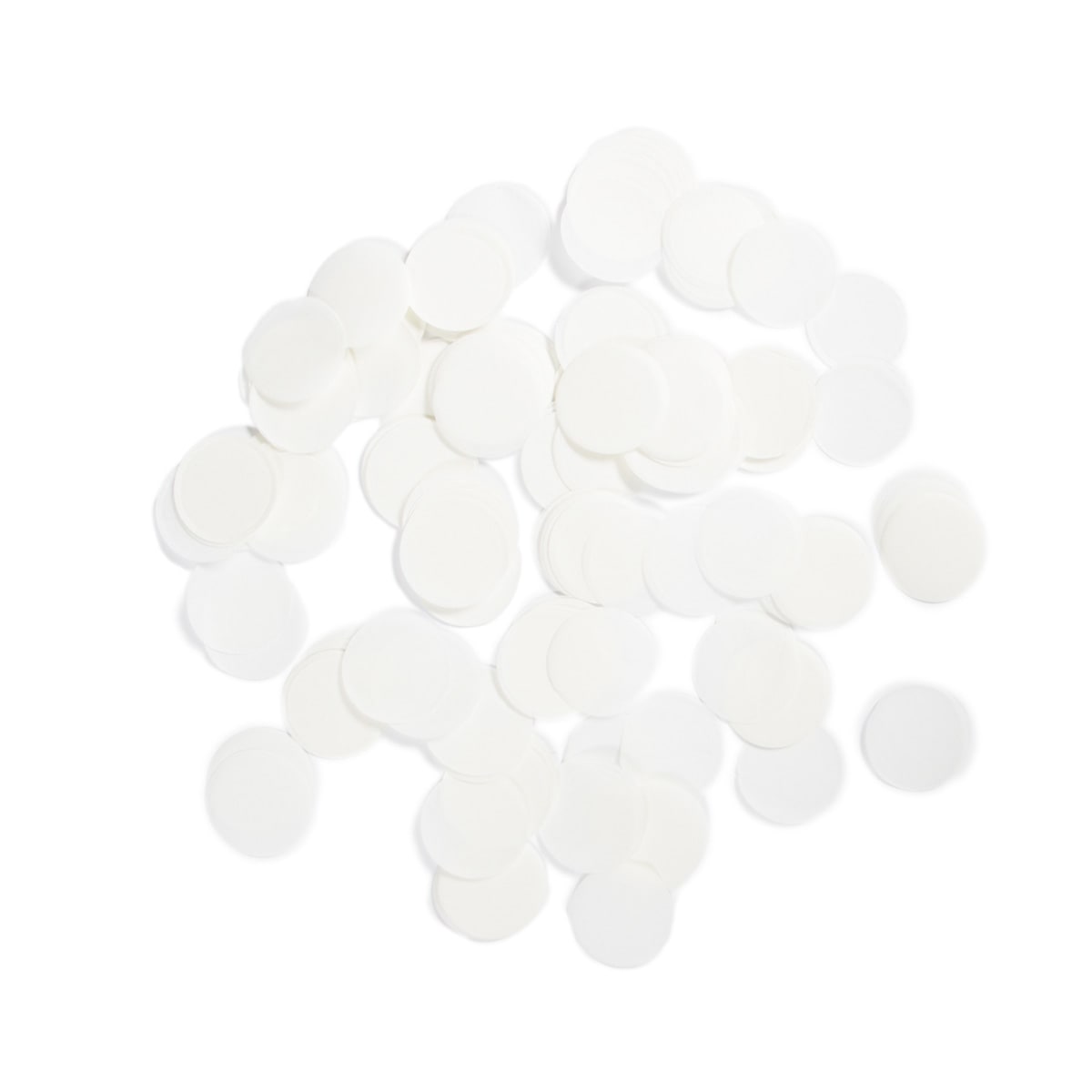 Feest confetti groot 14 gram wit