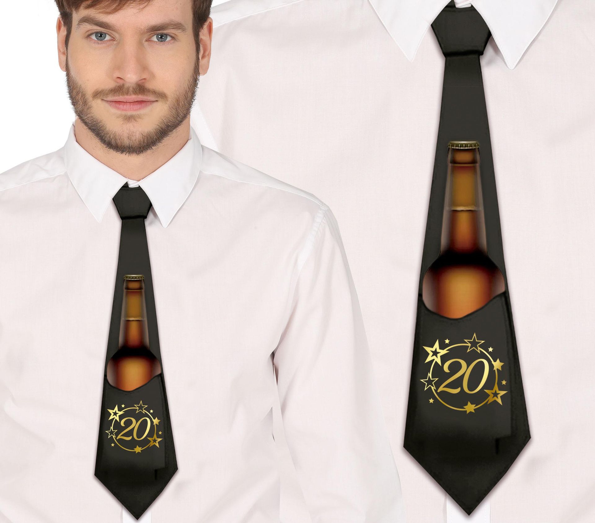 Feest Stropdas 20 Jaar Zwart