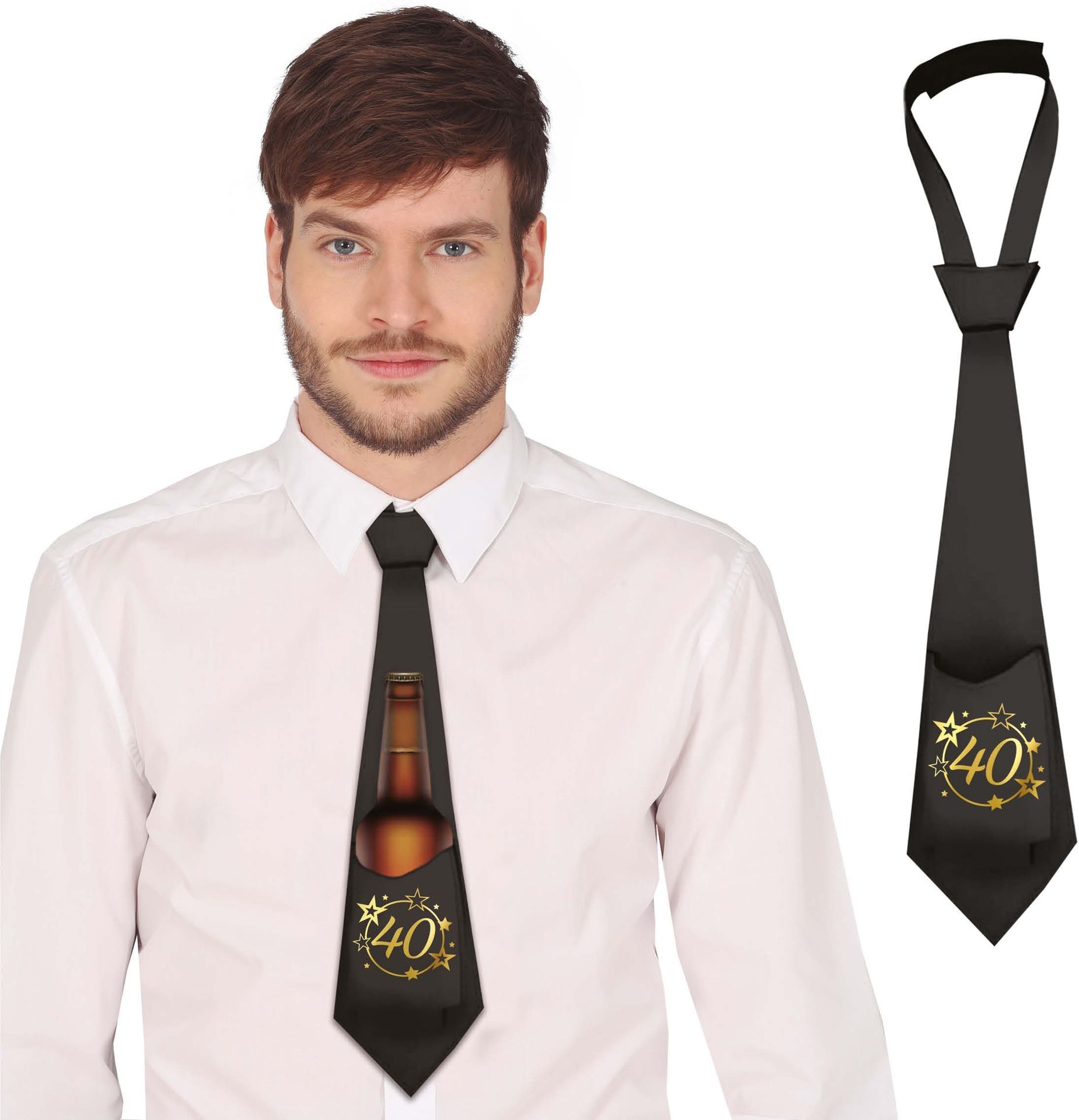 Feest Stropdas 40 Jaar Zwart