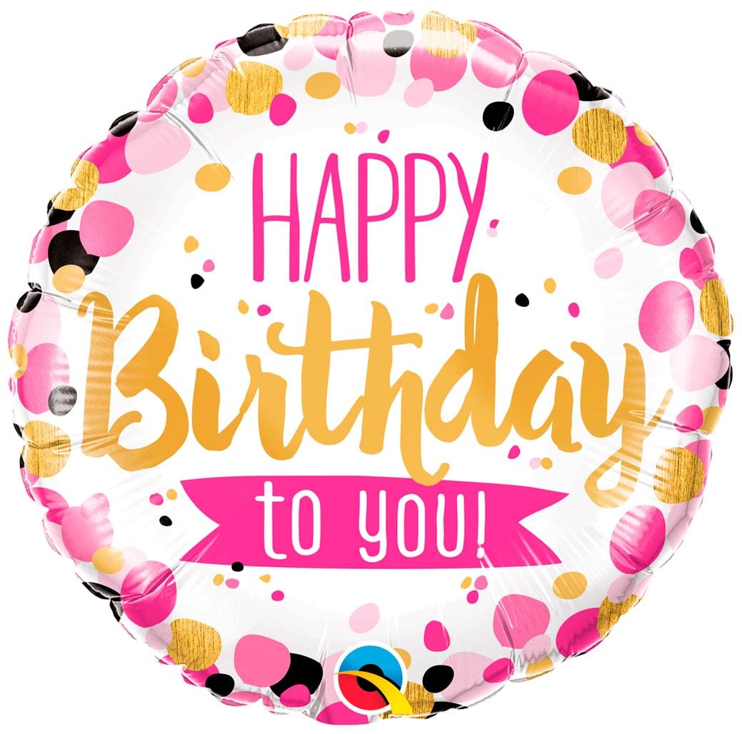 Feestelijk Happy Birthday Folieballon Roze