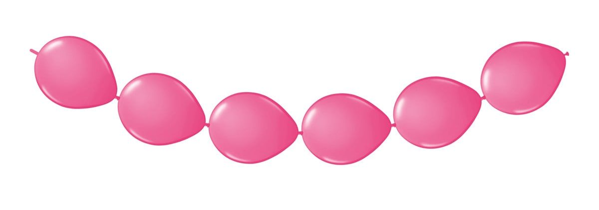 Feestelijk roze ballonnenslinger 3 meter