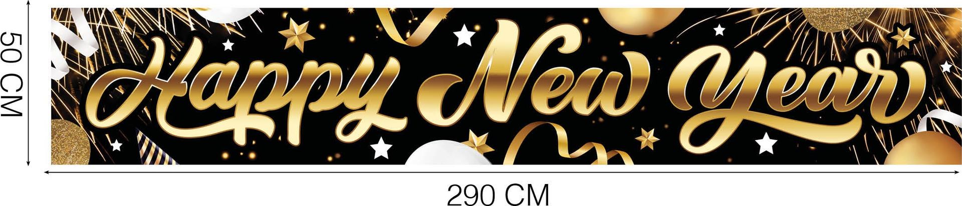 Feestelijke Happy New Year Banner