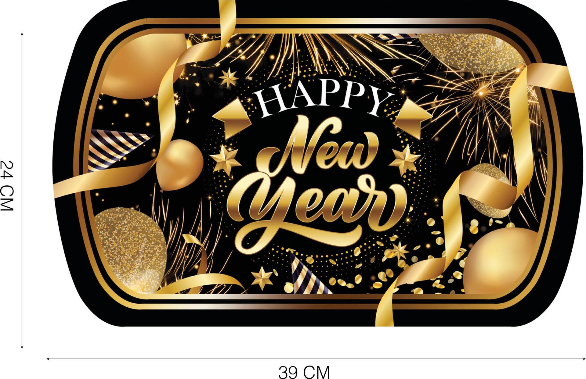 Feestelijke Happy New Year Dienblad