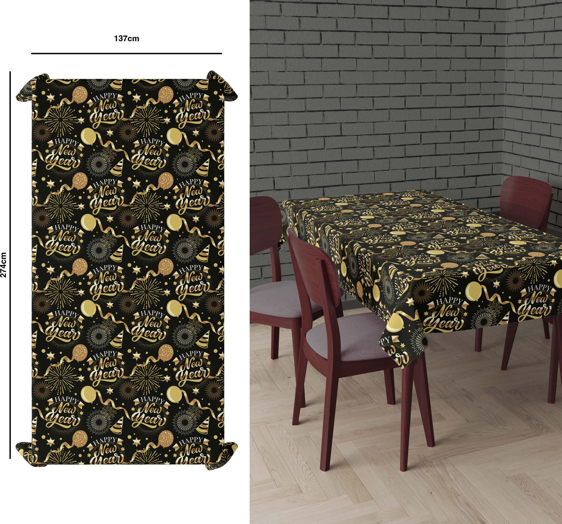 Feestelijke Happy New Year Tafelkleed