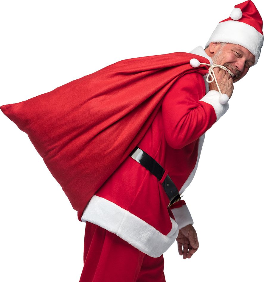 Feestelijke Kerstmanzak Rood