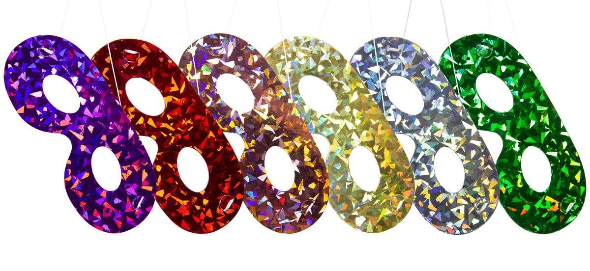 Feestelijke Oogmaskers Holografisch Multi 6 Stuks