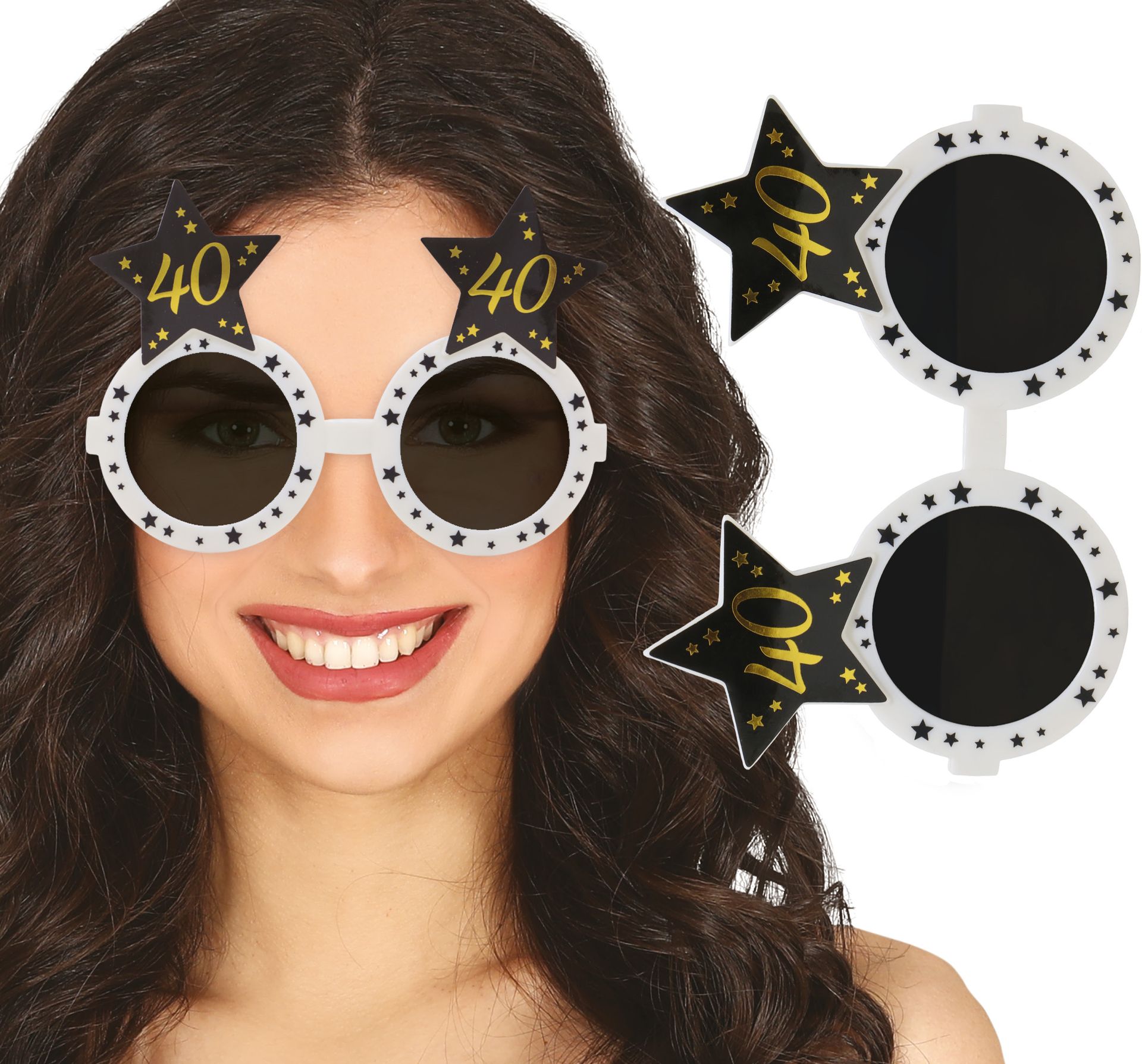 Feestelijke Witte Bril 40 Jaar