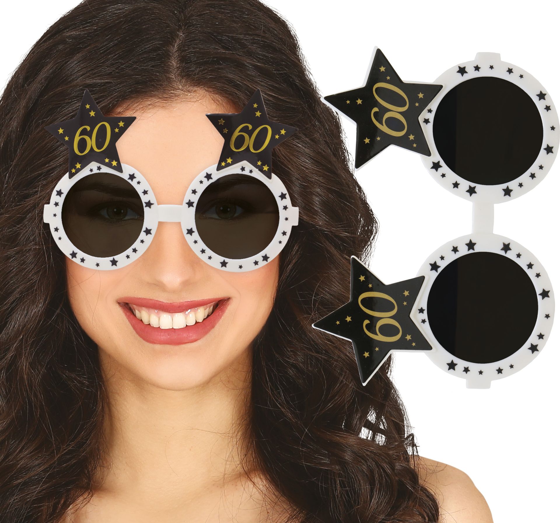 Feestelijke Witte Bril 60 Jaar