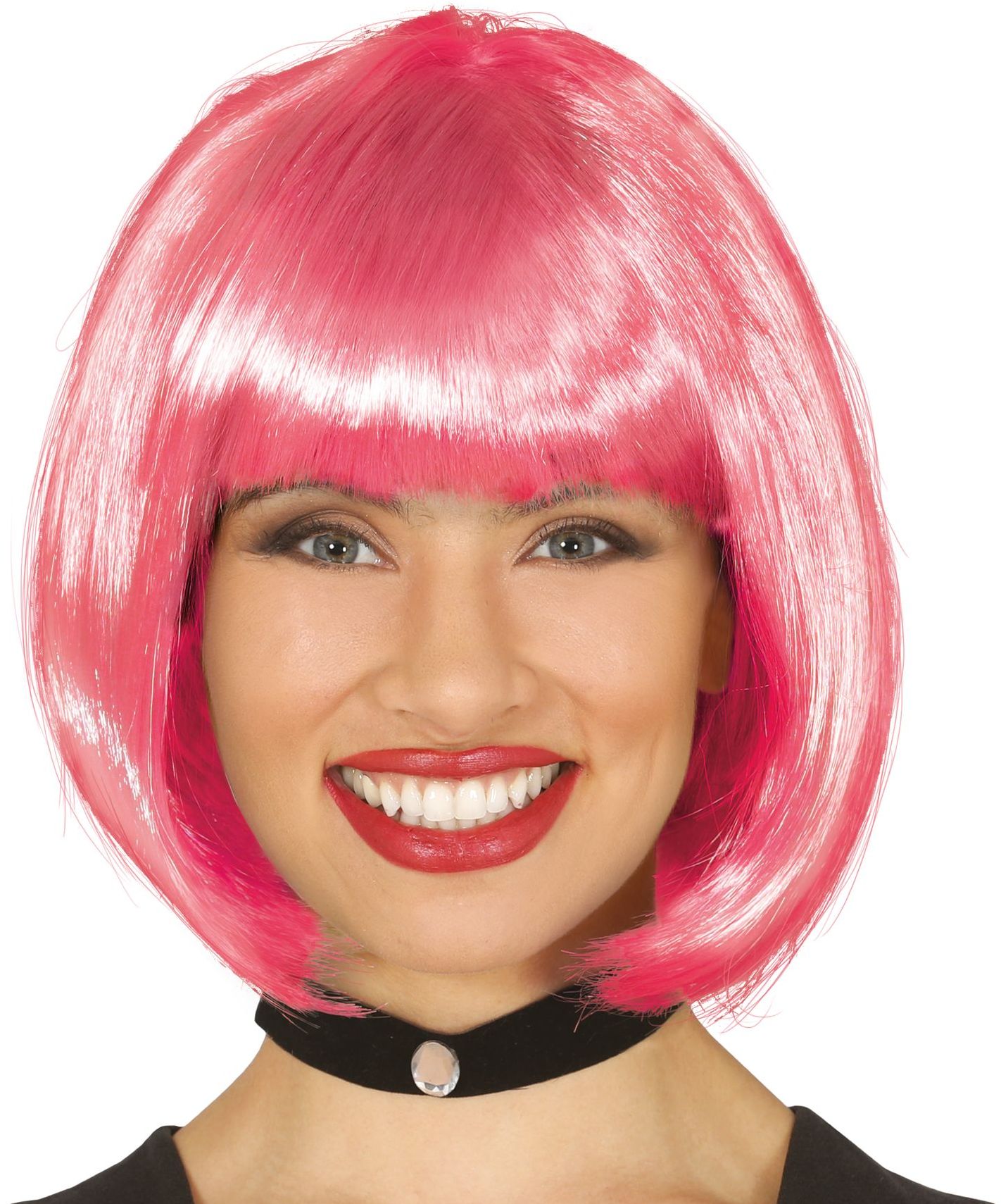 Felroze Boblijn Pruik Dames