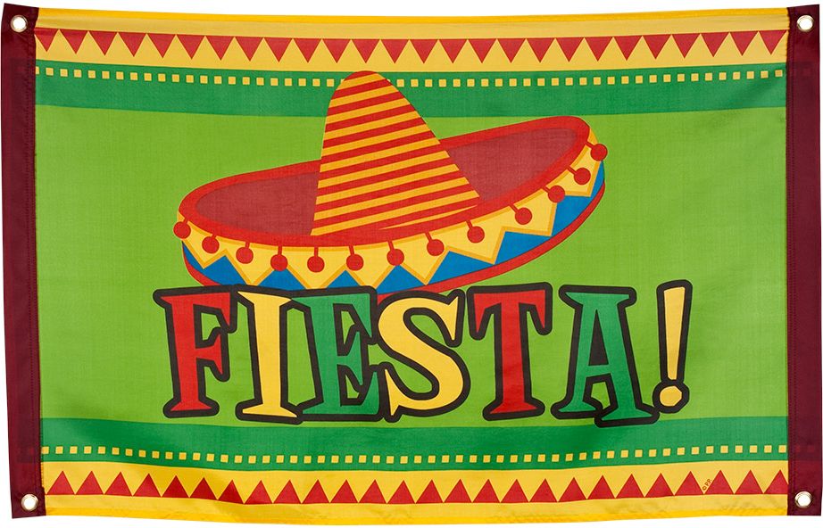Fiesta mexicana party decoratie vlag