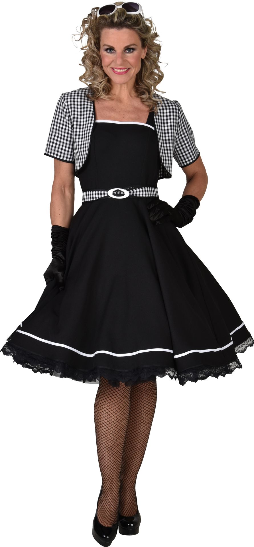 Fifties Jurkje Zwart Wit