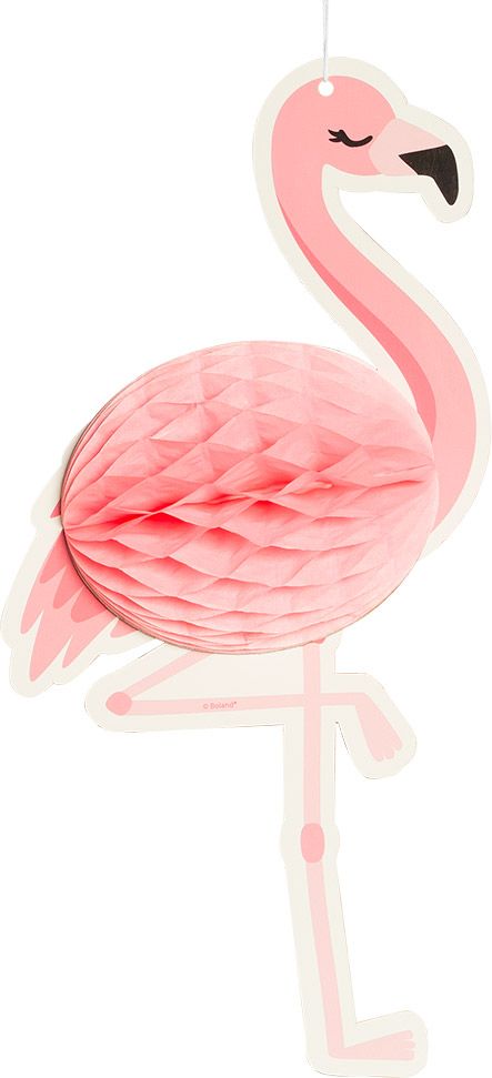 Flamingo honingraat hanger