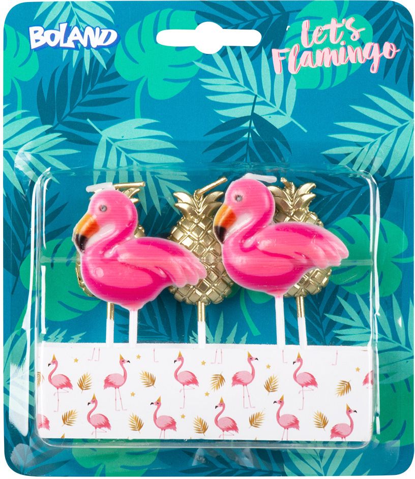Flamingo party taart kaarsjes