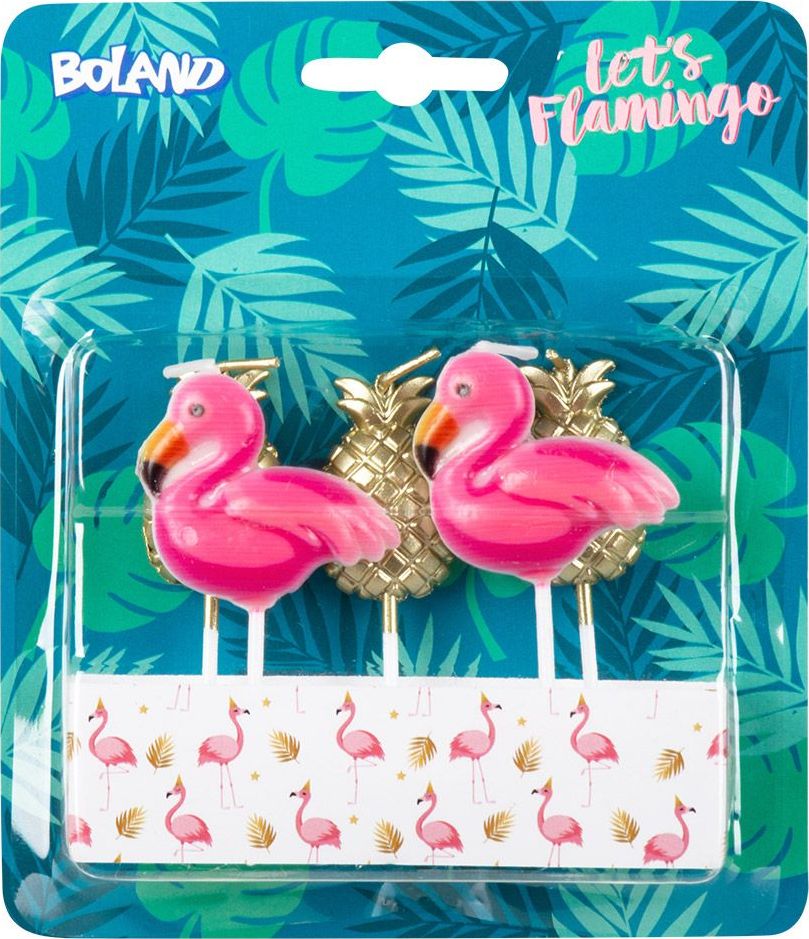Flamingo Party Taart Kaarsjes