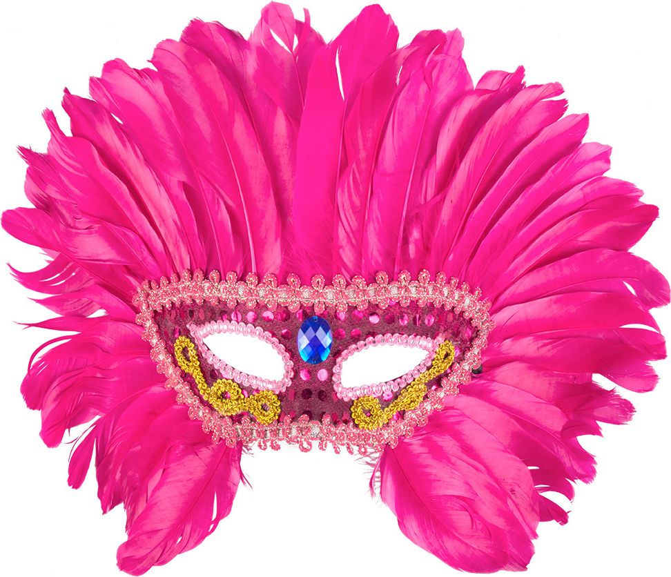 Flamingo queen veren oogmasker