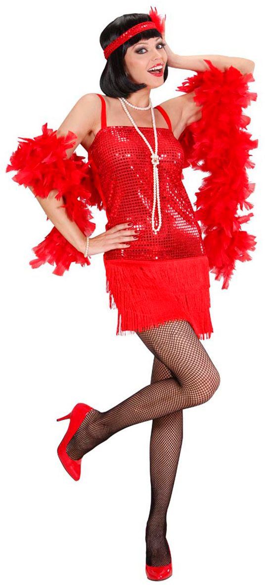 Flapper Jurk Rood Roaring Jaren 20