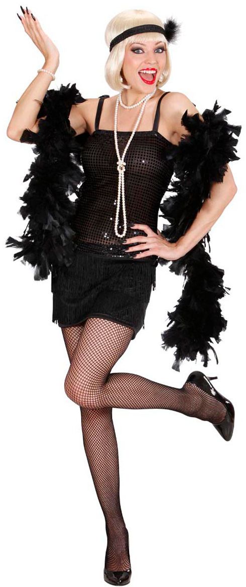 Flapper Jurk Zwart Roaring Jaren 20