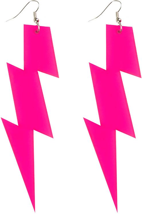 Flash neon roze oorbellen