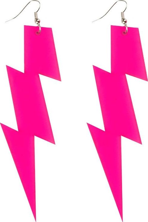Flash Neon Roze Oorbellen