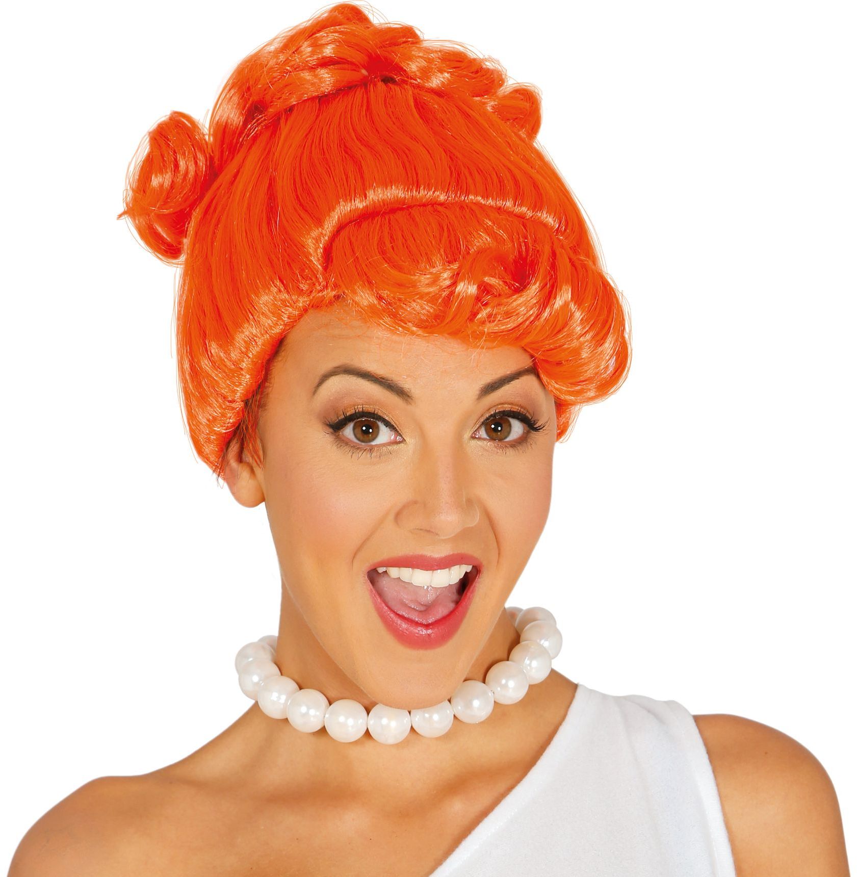 Flint Stones Wilma Pruik Oranje