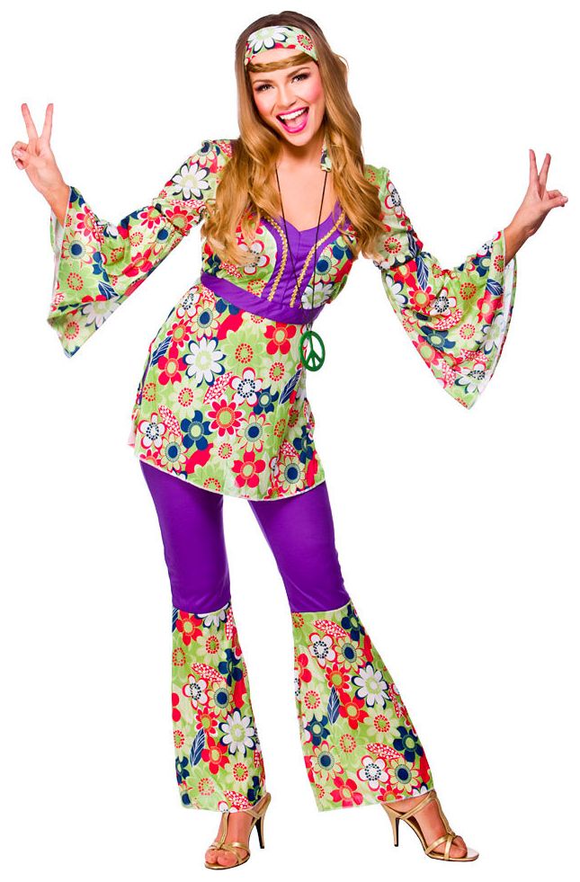 Flower power hippie kostuum
