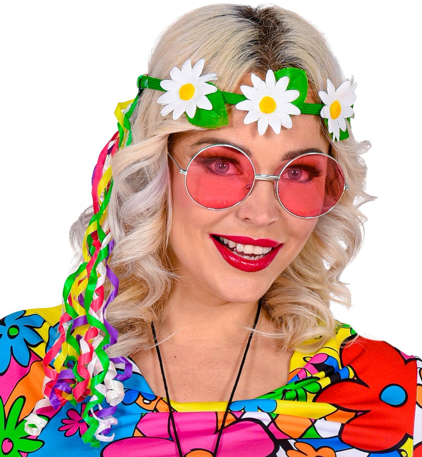 Flower Power Hoofdband met Lintjes