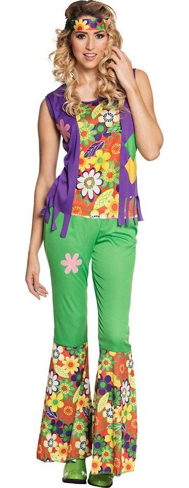Flower Power Woodstock Kostuum Vrouw