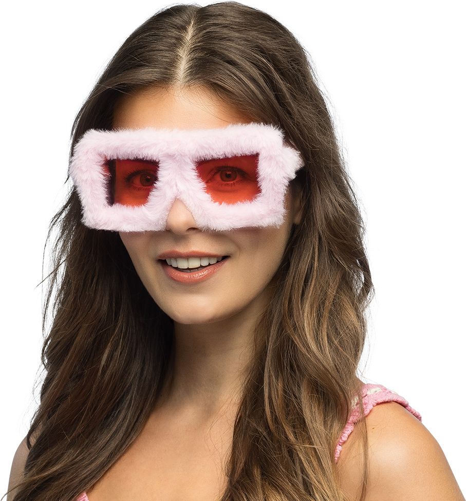 Fluffy Roze Feestbril