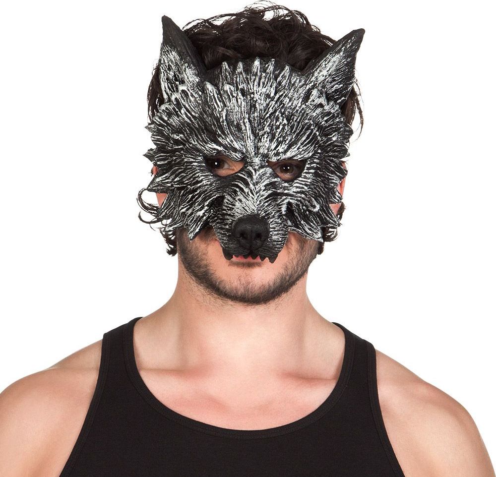Foam Wolf Halfmasker Grijs