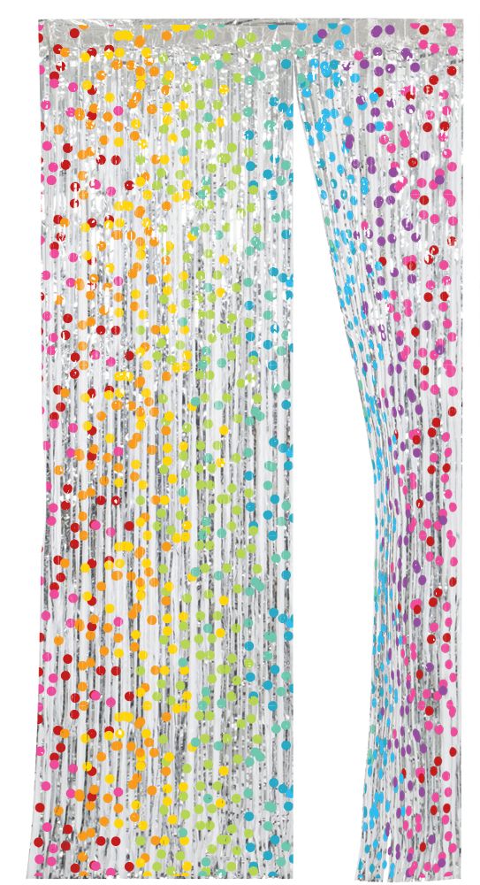 Folie Deurgordijn 200cm Regenboog Stippen