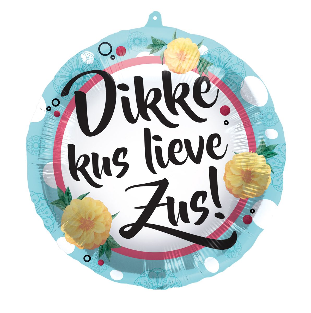 Folieballon Dikke Kus Lieve Zus 45cm