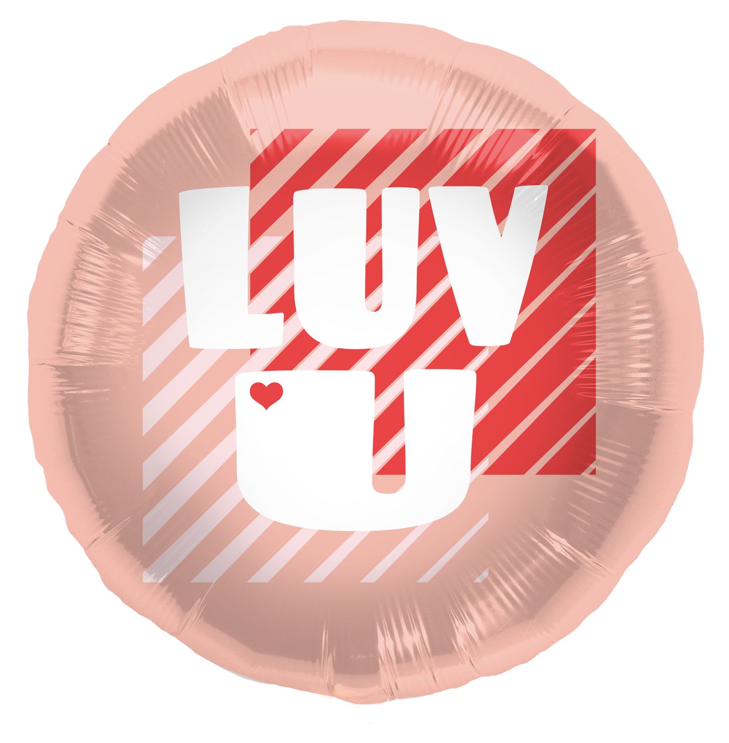 Folieballon Luv U Roze Valentijn