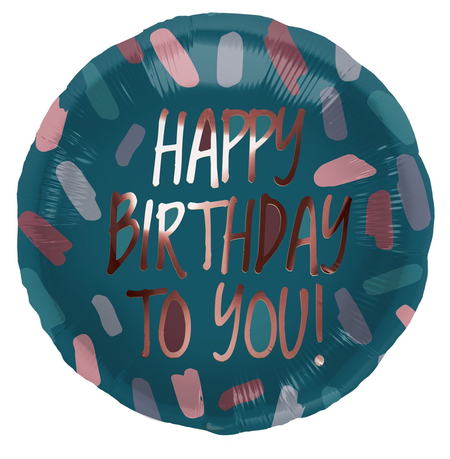 Folieballon Petrol Rosé Goud Birthday