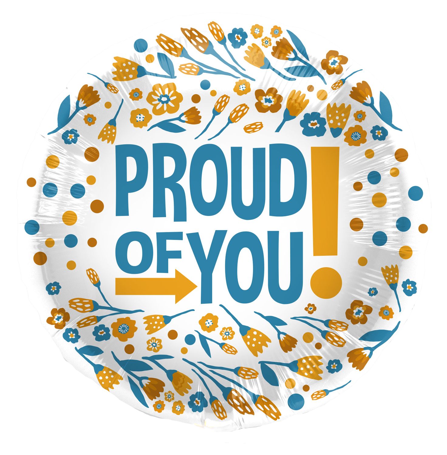 Folieballon Trots Blauw Oranje