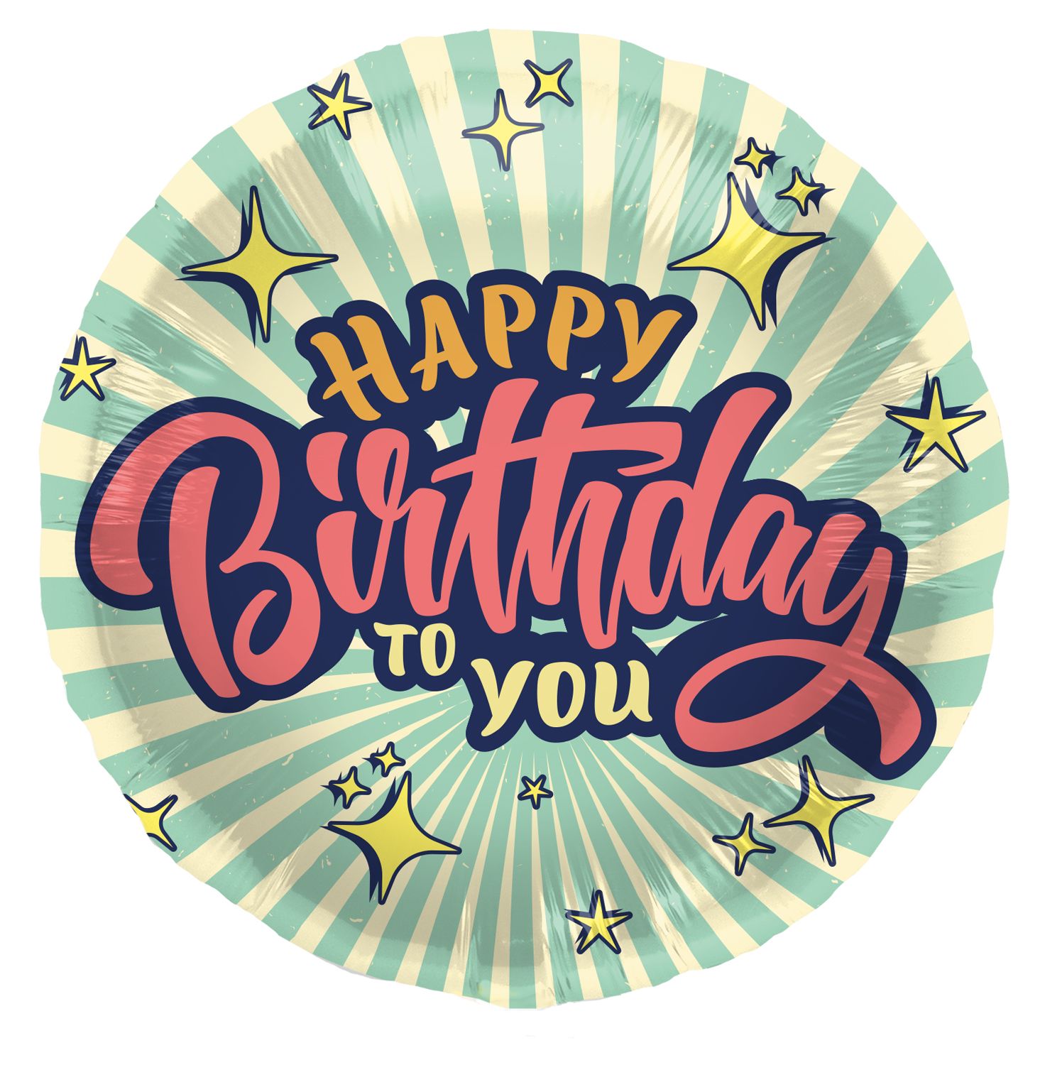 Folieballon Verjaardag Retro