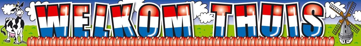 Foliebanier Welkom Thuis Holland 5 Meter