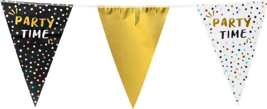 Folievlaggenlijn 'Party Time' Verjaardag 6M