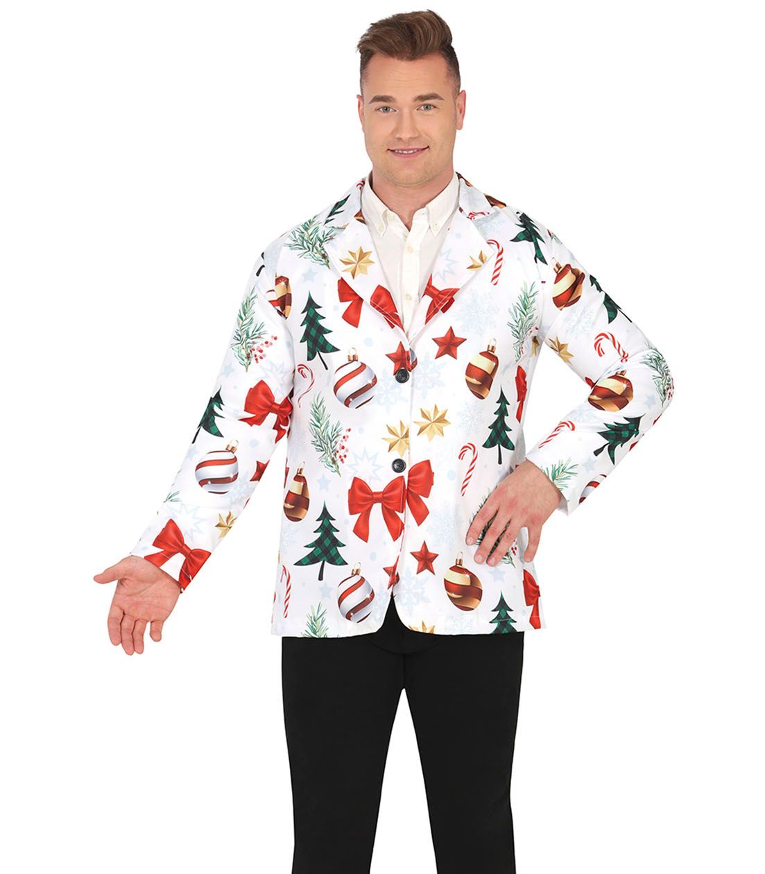 Foute Kerst Blazer Heren Wit