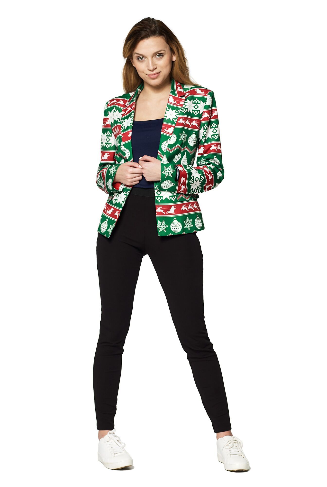 Foute Kerst Blazer Suitmeister Dames Groen